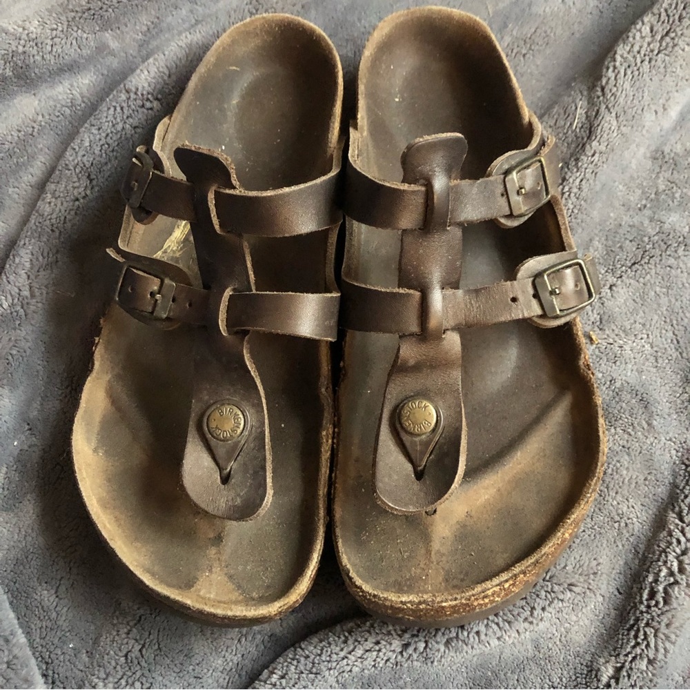 Birkenstock Sparta bronze metallic leather 38 regular sandals